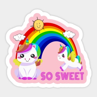 Unicorn So Sweet Animal Cute Sticker